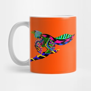 dinosaur bird in mandala pattern ecopop Mug